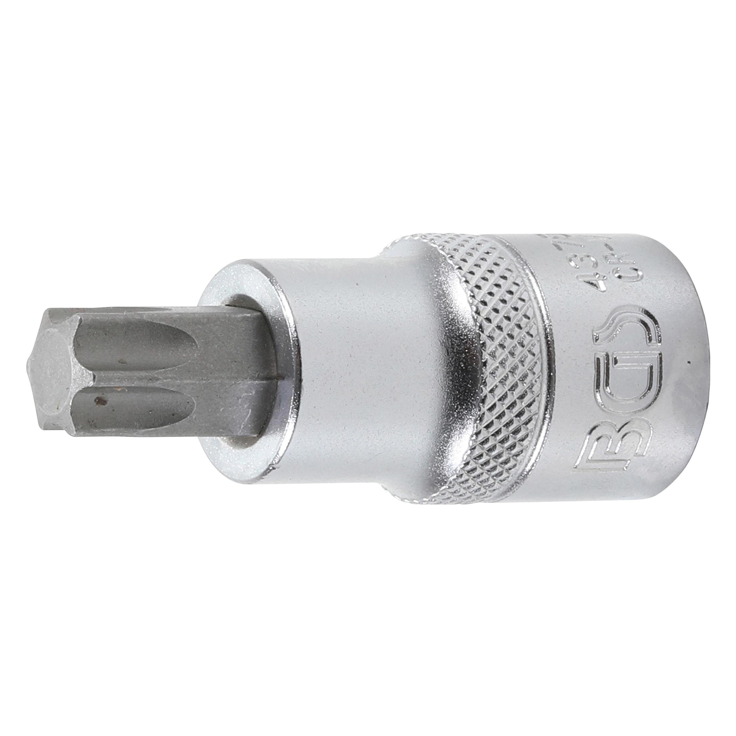 BGS Bit-Einsatz Antrieb Innenvierkant 12,5 mm (1/2") T-Profil (für Torx) T55 (4375)