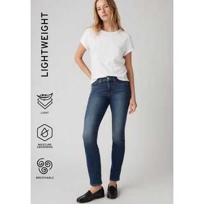 Gerade Jeans LEVI'S "314 Shaping Straight", Damen, Gr. 29, Länge 32, blau (zealous blau), Denim/Jeans, Obermaterial: 80% Baumwolle, 19% Polyester, 1% Elasthan, gerade lang, Jeans, mit Stretch, Topseller