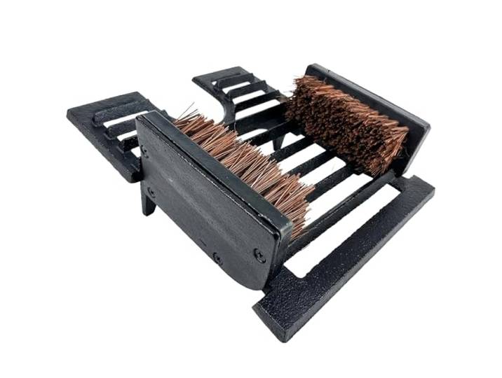 Relaxdays grattoir à Chaussures en Fonte avec brosses\, Noir pour chaussures et bottes\, entrée\, jardin