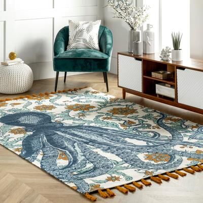 Nuloom Thomas Paul Octopus Tasseled Area Rug