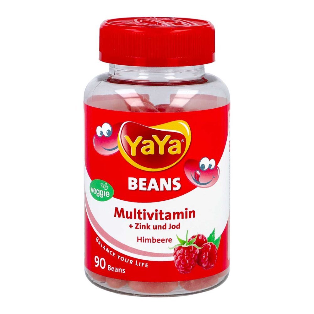 Amapharm GmbH Yaya Beans Himbeere Zink und Jod Kaudragees 12394926