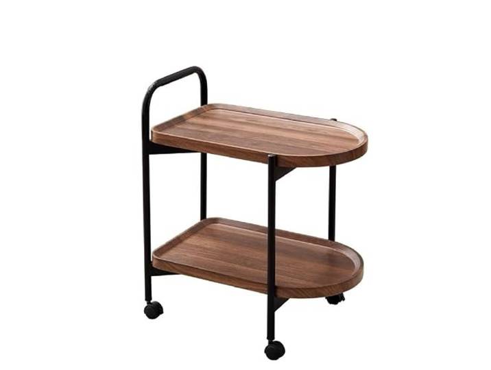 YCCHAH Wohnzimmermöbel, abnehmbarer Couchtisch, Trolley mit Rollen, Aufbewahrung, kleiner Teetisch, aus Massivholz, Möbel Beistelltische Wohnzimmer (A)