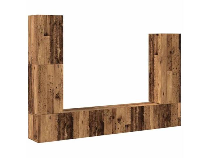 LMTYOENFG 4-TLG. TV-Schrank-Set Wandmontage Altholz-Optik Holzwerkstoff Flexibles Lowboard und Hängeschrank Ensemble für Wohnzimmer, bietet durchdachten Stauraum und moderne Holzoptik.
