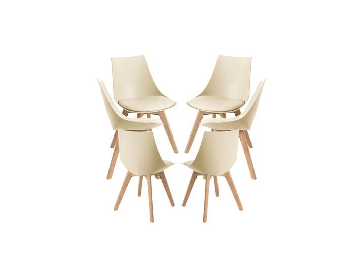 6er Set Blok Stühle - Beige