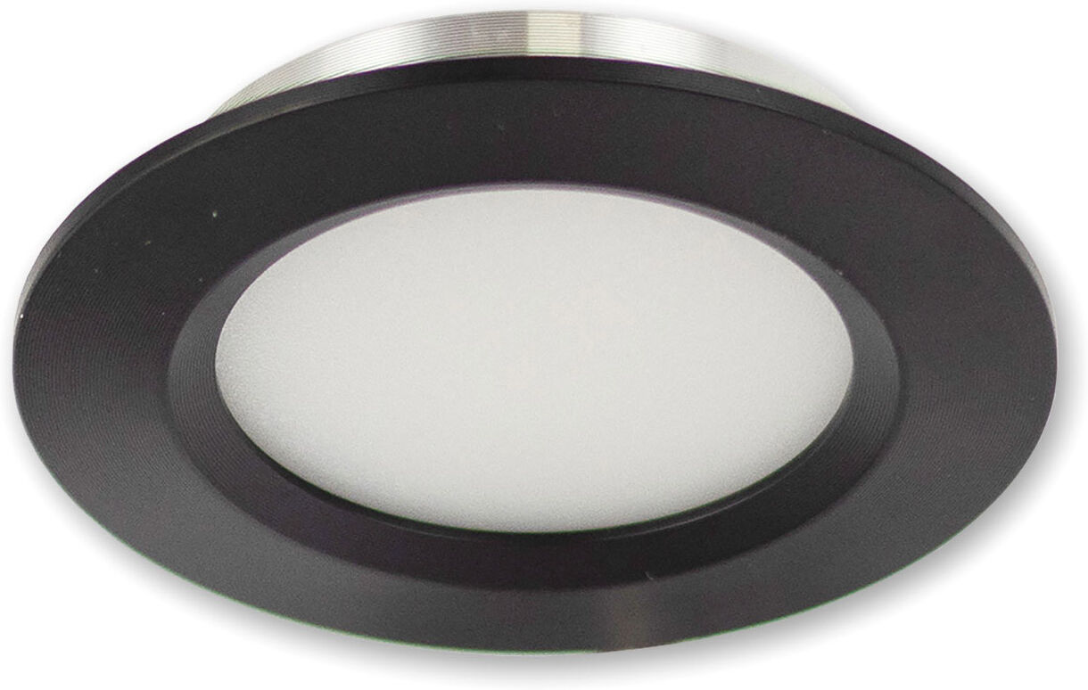 Isoled Led Möbeleinbaustrahler Mini Amp Schwarz, Rund, 3w, 120°, 12v Dc, Warmweiß 3000k, Dimmbar
