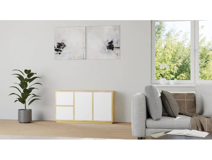 30 cm tiefe Kommode Buche Natur geölt