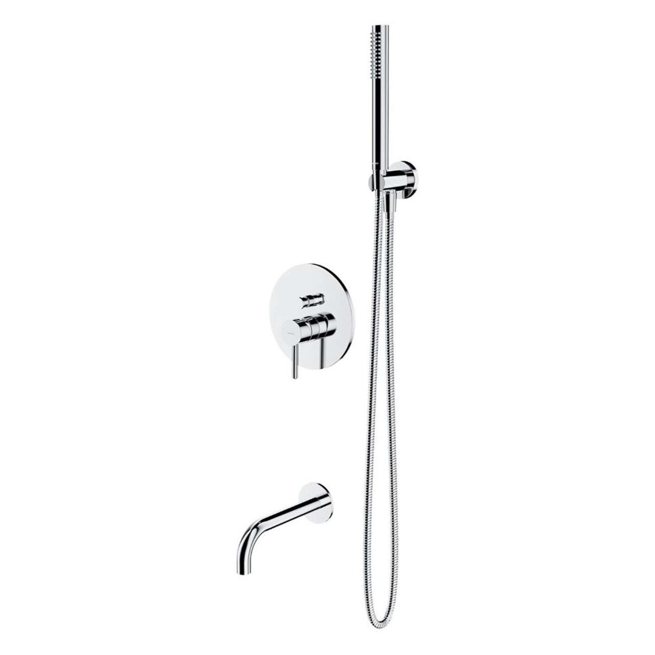 Omnires y - inbouw badkraan, 3-gats installatie, met hoofddeel, met accessoires, chroom (58071434)