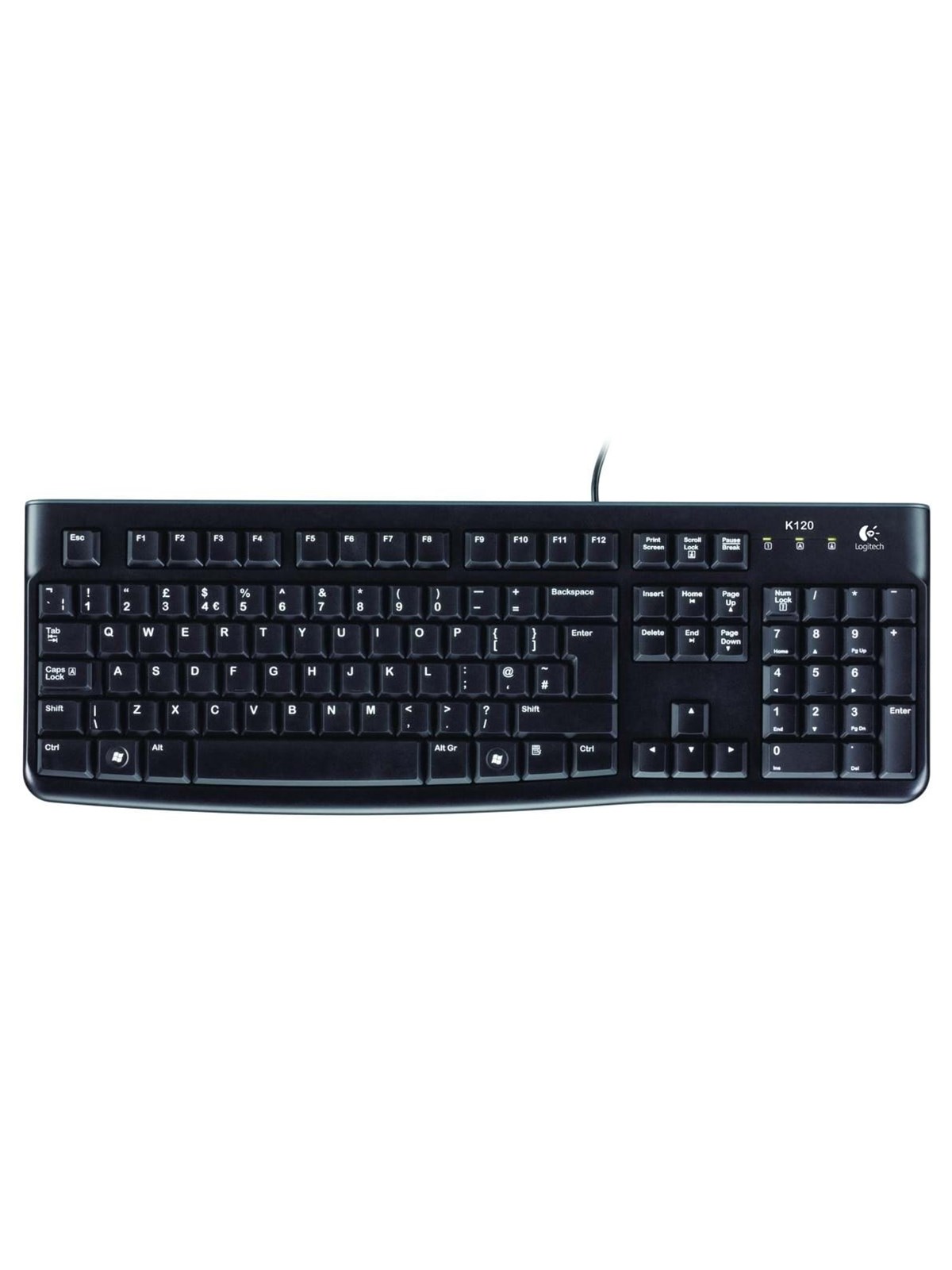 Logitech K120 Corded Keyboard - US - Tastatur - Englisch (US) - Schwarz
