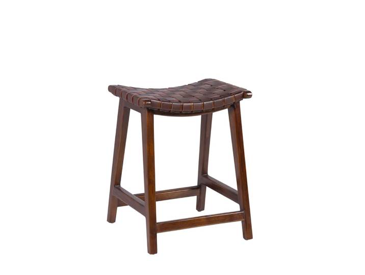 Tabouret haut en bois marron