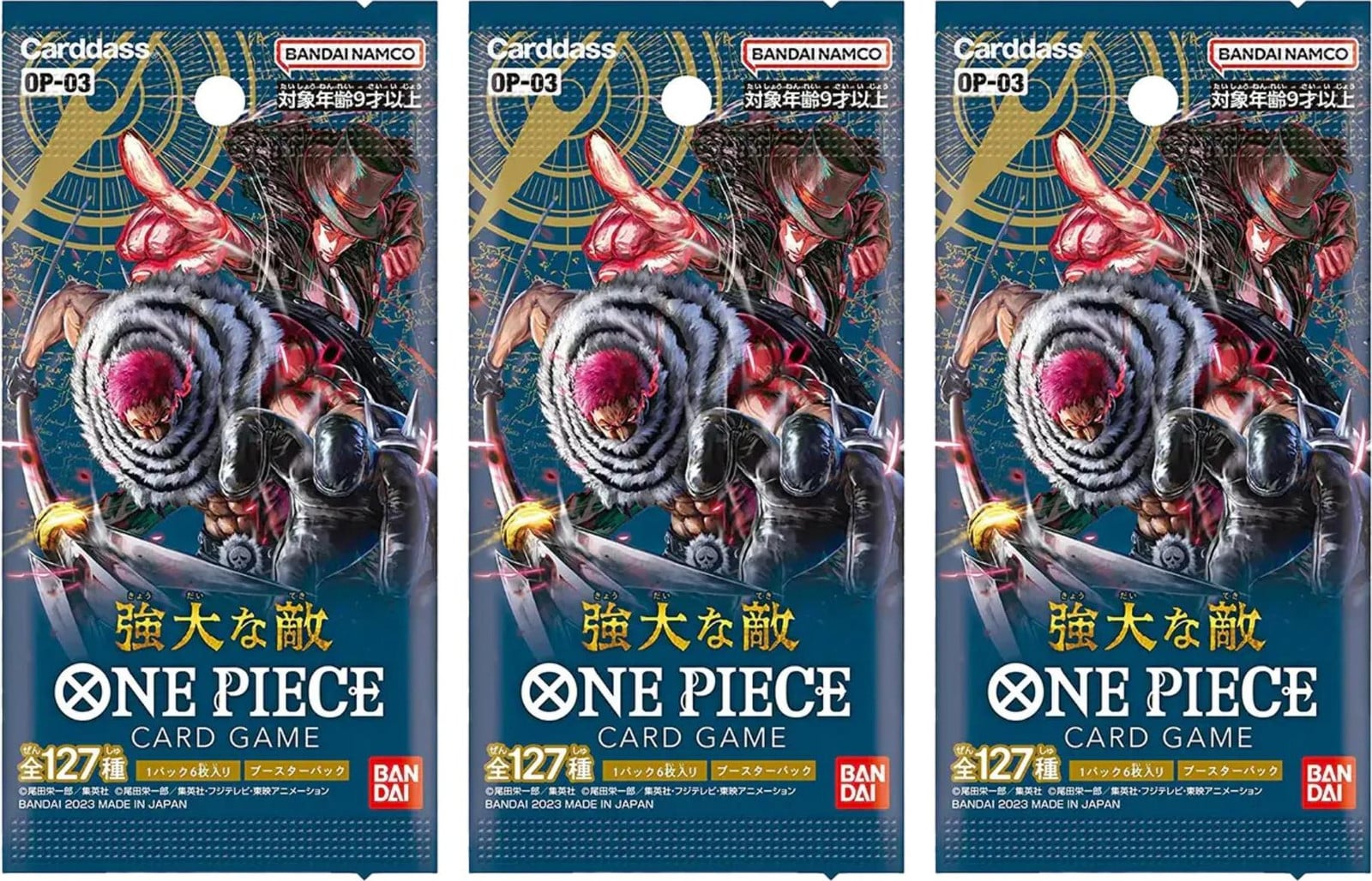 One Piece Card Game OP-03 Pillars of Strength 3x Booster Pack (Chinees of Koreaans)