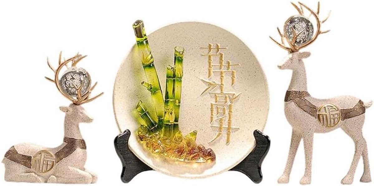Goudkleurig Geluksbeeldje Rijkdom Standbeeld Feng Shui Decoratie