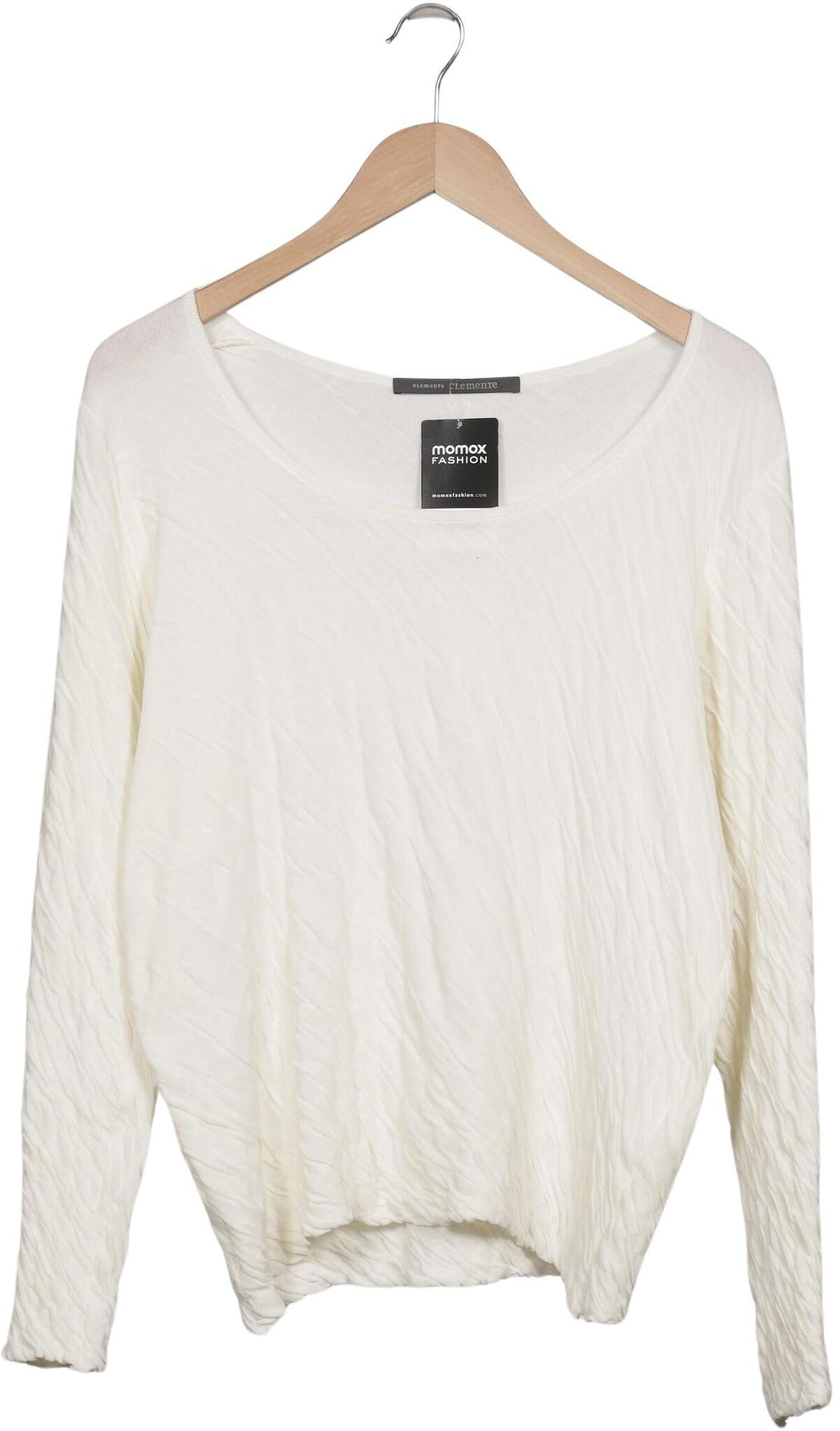 Elemente Clemente Damen Pullover, Cremeweiß, Gr. M (UK 12), Baumwolle - Second Hand