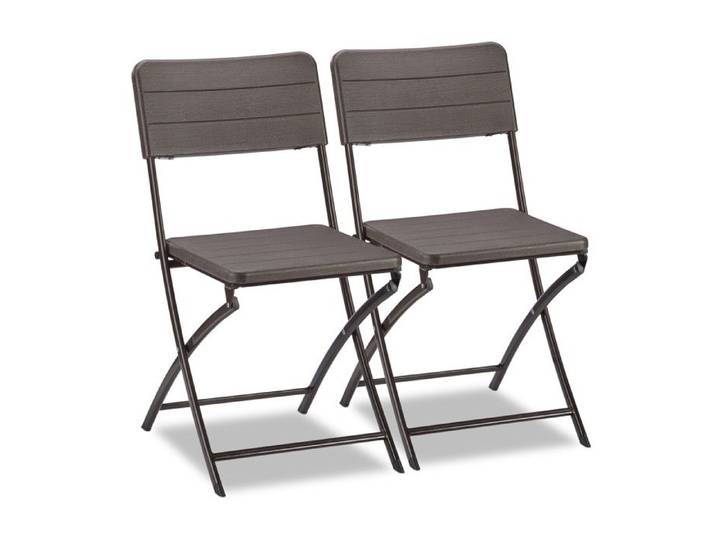 Chaise de jardin - RELAXDAYS - Lot de 2 - Pliantes - Résistantes aux intempéries - Confortables