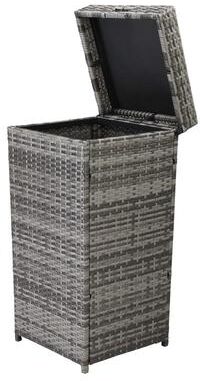 karlinc Patio Weather Resistant Wicker Trash Bin