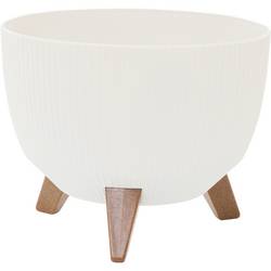 Siena Garden OSLO STRIPE LA957-05 Pflanzgefäß Polypropylen Weiß