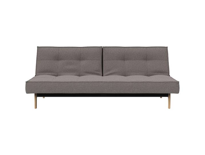 Vielseitiges Bettsofa Split Stoff graubeige B 210 cm T 96 cm - Bettsofa