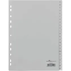 DURABLE Ordnerregister A4 A-Z geprägt 24-teilig - grau