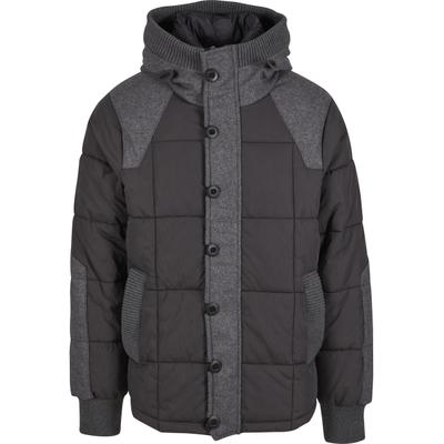 Winterjacke BRANDIT "Brandit Brandit Men Garret Jacket", Herren, Gr. M, grau (schwarz, antracite), 78% Baumwolle, 22% Polyamid, unifarben, normal, ohne Ausschnitt, Jacken Winterjacke
