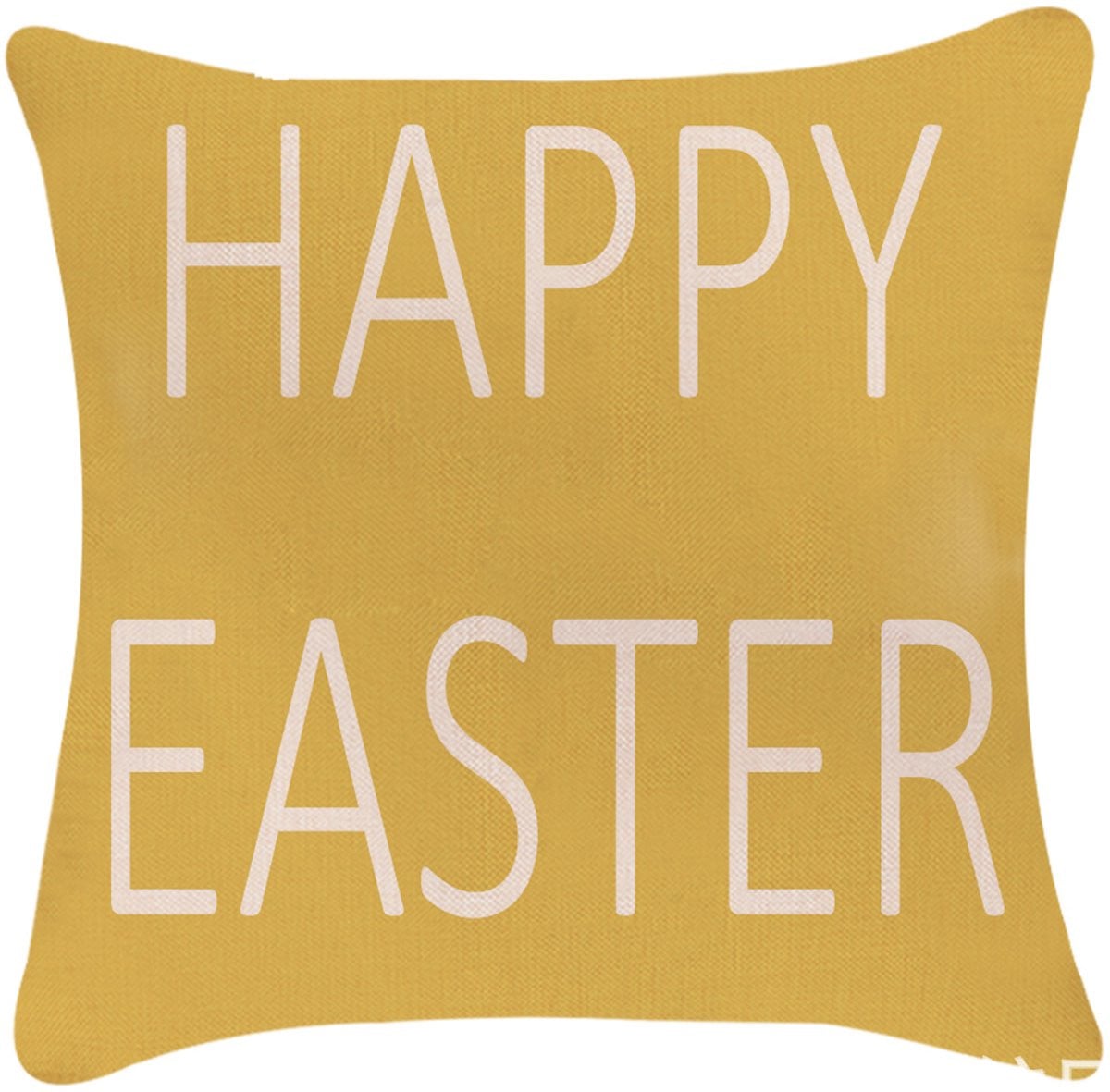 Happy Easter Sierkussenhoes - Geel - Vierkant - Decoratief