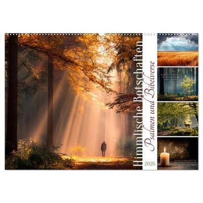 Psalmen und Bibelverse - Himmlische Botschaften (Wandkalender 2026 DIN A2 quer), CALVENDO Monatskalender