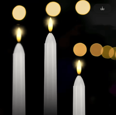 Inspire Picks Rechargeable LED Taper Candles With Remote Flickering Flameless Candlestick Set With 3D Wick & Timer warm White