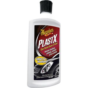 Meguiars Kunststoffpflege PlastX, G12310, für Plexi- und Acrylglasscheiben am Auto, 296ml