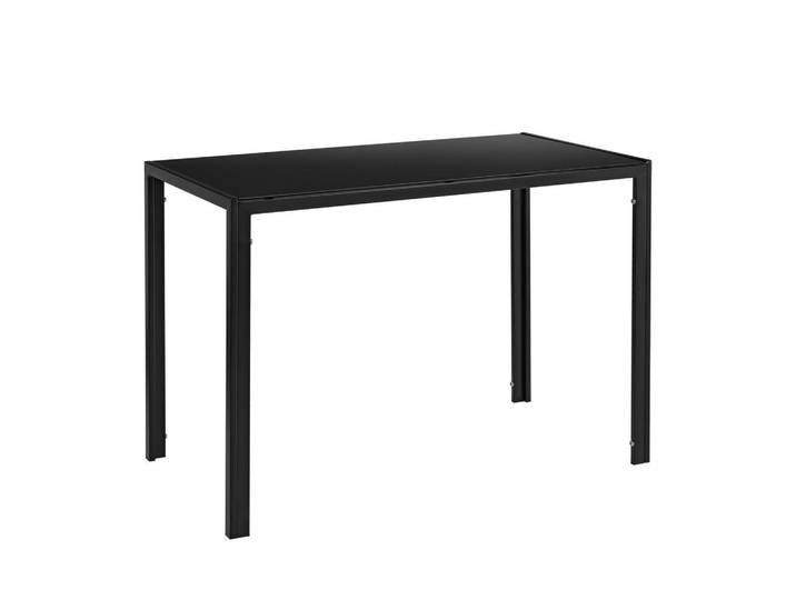 [en.casa] Esstisch Enschede, Schwarz, Metall, Rechteckig, 105x75x60 cm, Esszimmer, Esstische