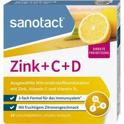 Sanotact Zink + C + D Lutschtabletten 20 ST