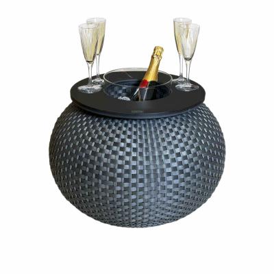 Beistelltisch COOTAB COOLER TABLE "Beistelltisch mit Acryl-Kühler Milano 40 cm", schwarz (anthrazit, schwarz), B:55cm H:40cm, Tische, Beistelltisch