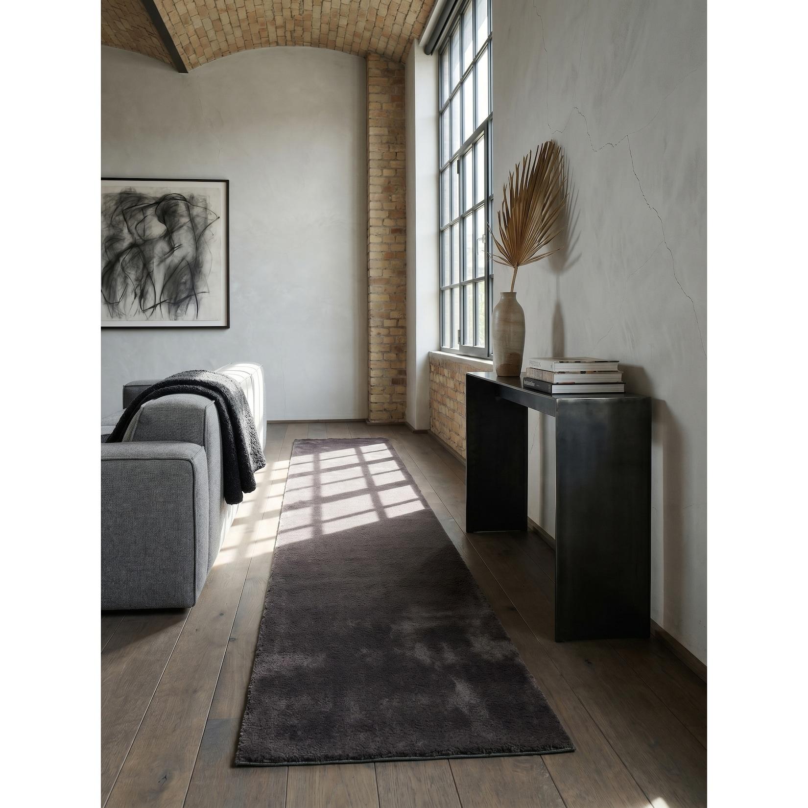 Läufer Kurzflor Anthrazit 80x150 cm - RUTOR Kadima Design