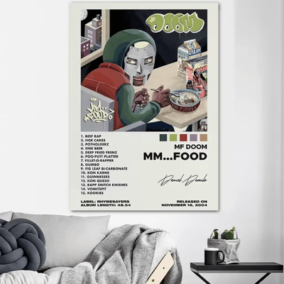 Inspire Curations MF DOOM Album Cover Canvas Poster Hip Hop Wall Art For Room & Studio Decor z7 40x60cm No Frame