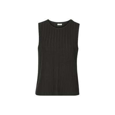 Tanktop VIVANCE "aus kuscheliger Rippware mit flauschigem Griff", Damen, Gr. 36/38, schwarz, Jersey, Obermaterial: 94% Polyester, 6% Elasthan, unifarben, figurumspielend hüftlang, Rundhals, Tops Tanktop, kuscheliges Tanktop, weiches Ripptop aus...