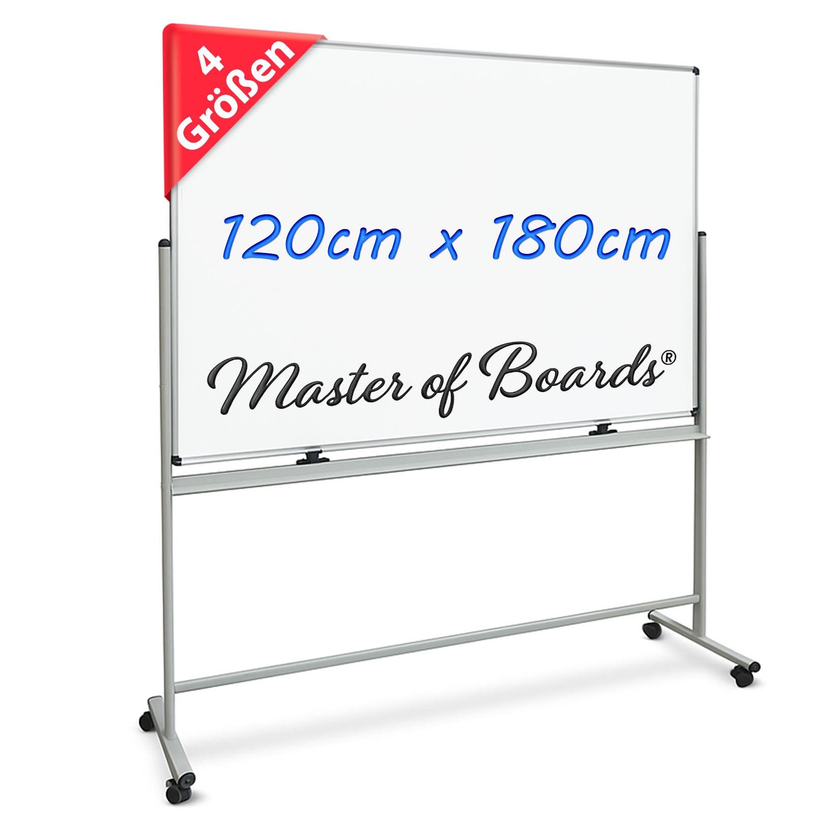 Master of Boards Whiteboard Stanford Lackiert Mobil & drehbar