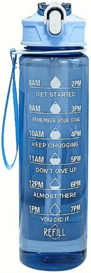 Inspire Essentials Large Capacity Sports Water Bottle Leak Proof Fitness Travel Drink Bottle blue