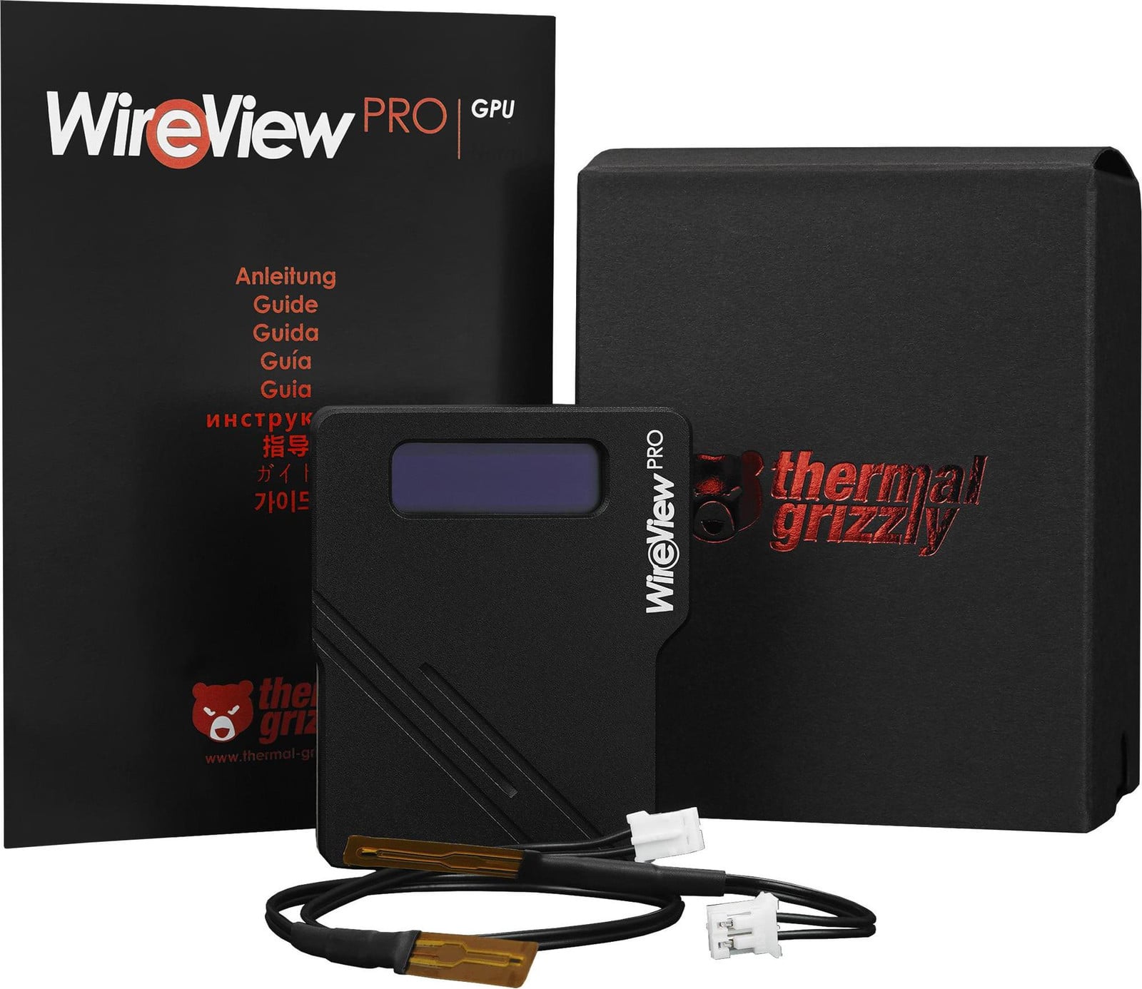 Thermal Grizzly WireView Pro GPU 1x12VHPWR 90 graden omgekeerd zwart