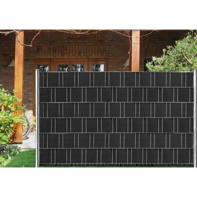 Sichtschutzstreifen GARDEN 'N' MORE "Dekor-Fertigstreifen", schwarz (geflecht, struktur, anthrazit), H:19cm, Kunststoff, Zaunelemente, Rattan Geflecht-Struktur, 5 Streifen, 2,1m lang, 19cm hoch, anthrazit