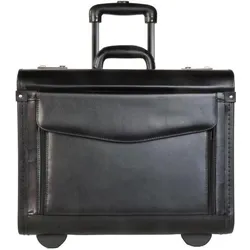 Dermata waren Pilotenkoffer 45.5cm aus Rindspalt, Koffer, Schwarz