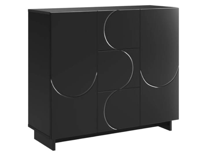 vidaXL Sideboard Schwarz 85,5 x 31 x 75 cm Holzwerkstoff Dieses Sideboard verfügt über eine glatte Oberflächenstruktur, Es bietet viel Platz, um deine Gegenstände organisiert