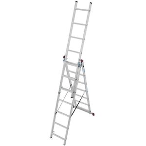 Krause Mehrzweckleiter CORDA, 030375, 3-teilig, mit 3 x 7 Sprossen