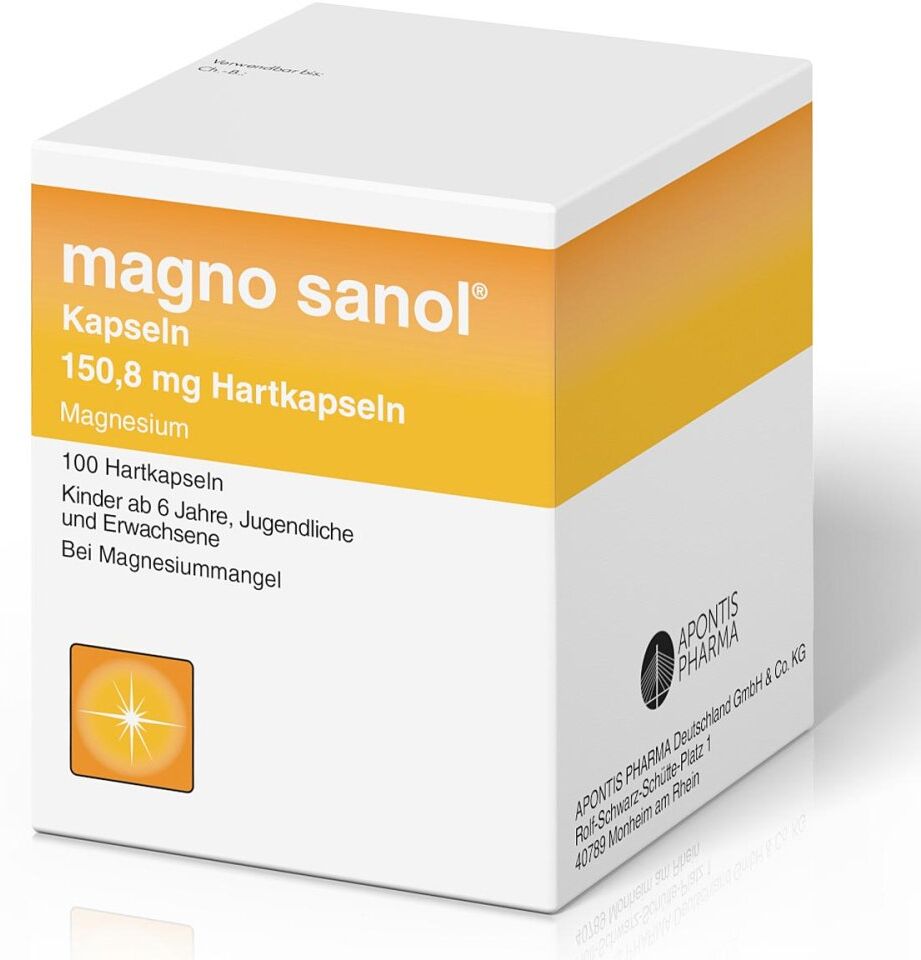 Magno Sanol 150,8 mg Magnesium Hartkapseln 100stk