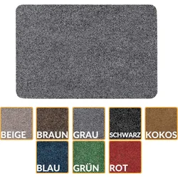 Fußabtreter Schmutzfangmatte Fußmatte Sauberlaufmatte Fußabstreifer Eingang POET Mehrfarbig - Grau, 40 x 60 cm