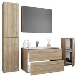 Badezimmer Badinos Sonoma Eiche 5-tlg
