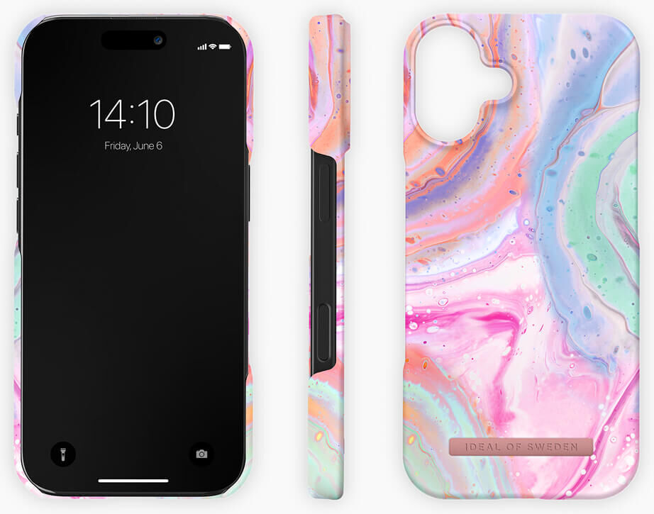 Apple iPhone 16 iDeal of Sweden MagSafe Suojakuori, Pastel Marble
