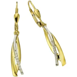 Diamonds by Ellen K. Ohrhänger 333 Gold zweifarbig Brillant 0,08ct.