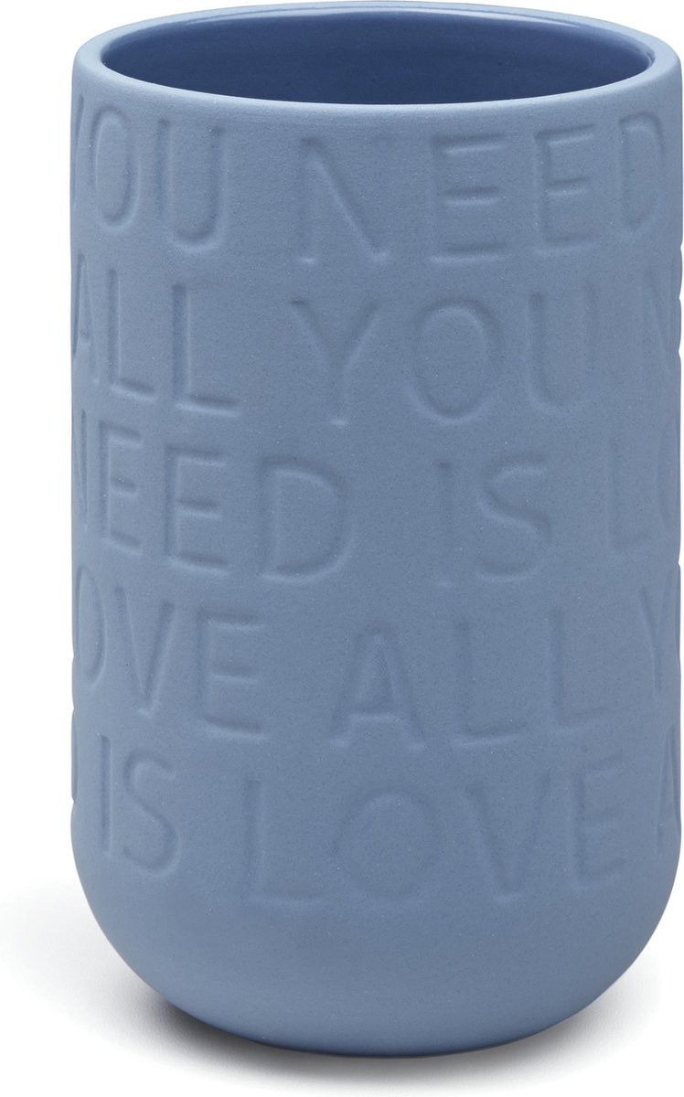 Kähler Love Song Vaas - Blauw - Hoogte: 17 cm