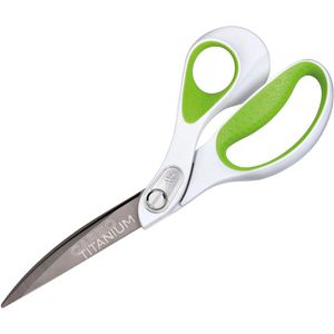 Westcott Büroschere CARBO Titan Nitrid, mit Softgrip, aus rostfreiem Edelstahl, titanbeschichtet, weiß, 23,8 cm