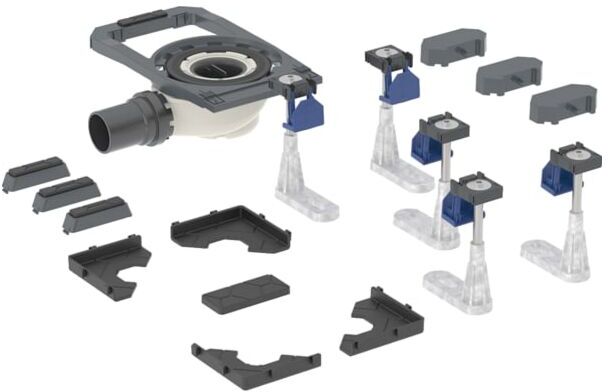 Geberit Duofix Duschwannenablauf 551565001 mit 5 langen Füße, Sperrwasserhöhe 50mm