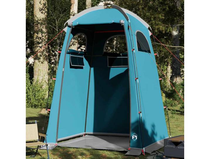 vidaXL Duschzelt Blau Wasserfest