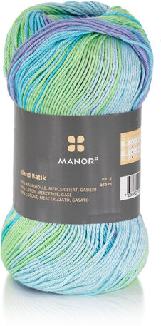 Manor Island Batik – Baumwollgarn, blau-grün color