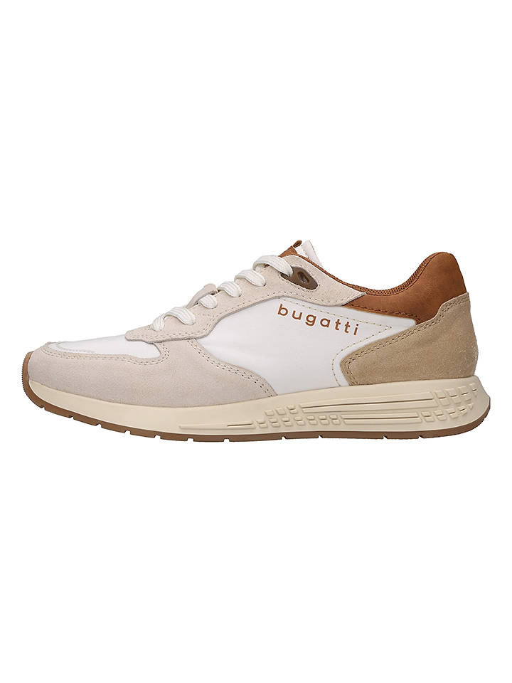 Bugatti Leder-Sneakers "Rough" in Beige - 41